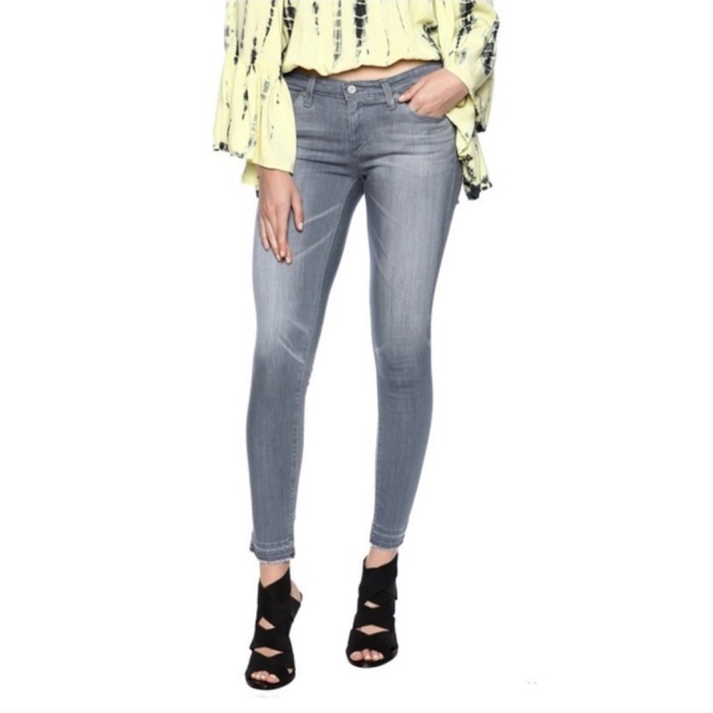 AG Adriano Goldschmied Legging Ankle Gray Super Skinny Jeans 25